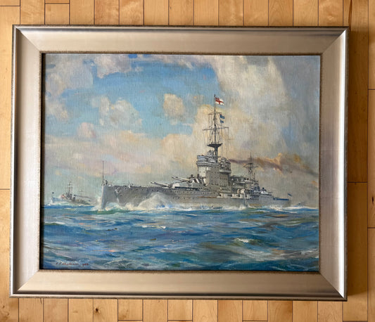 Frederick Challener WWII Battleships