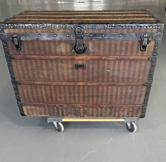 XL Early Louis Vuitton Pinstripe Trunk
